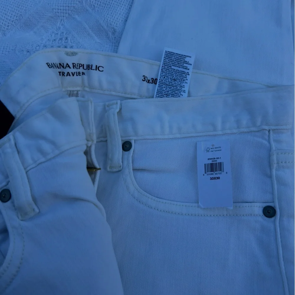 Banana Republic Slim Fit Traveler Pants Mid Rise 33x30 NWT New